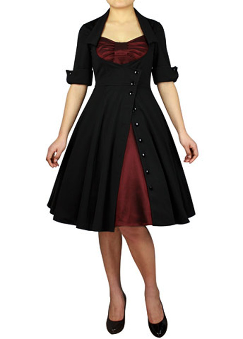retro button up dress