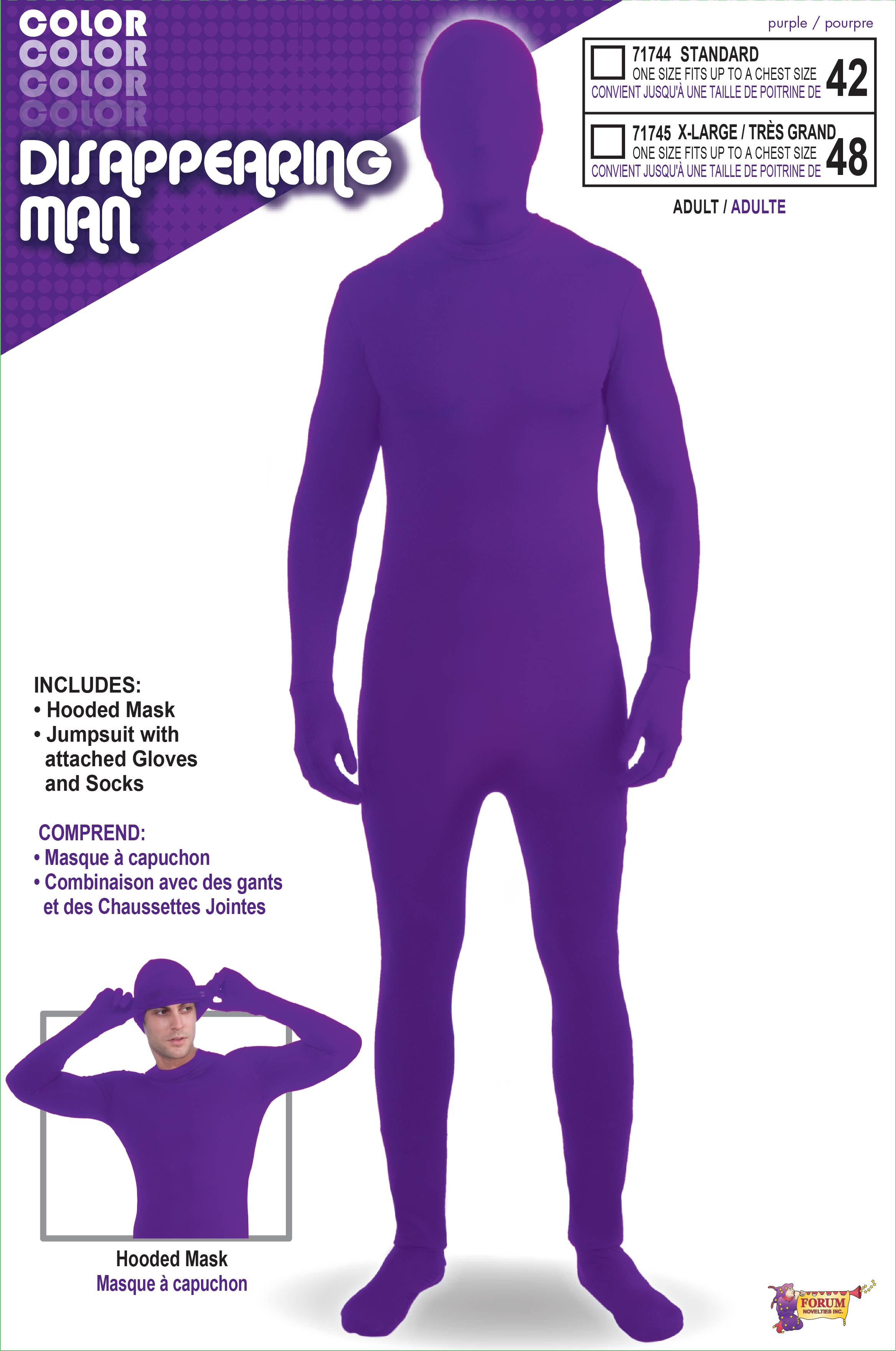 Black 2nd Skin Disappearing Full Body Suit Jumpsuit Zentai Costume 