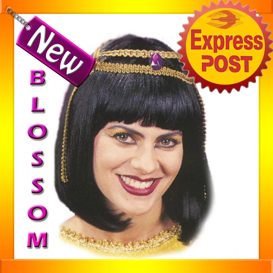 W13 Ladies Cleopatra Costume Wig & Jewelled Headpiece eBay