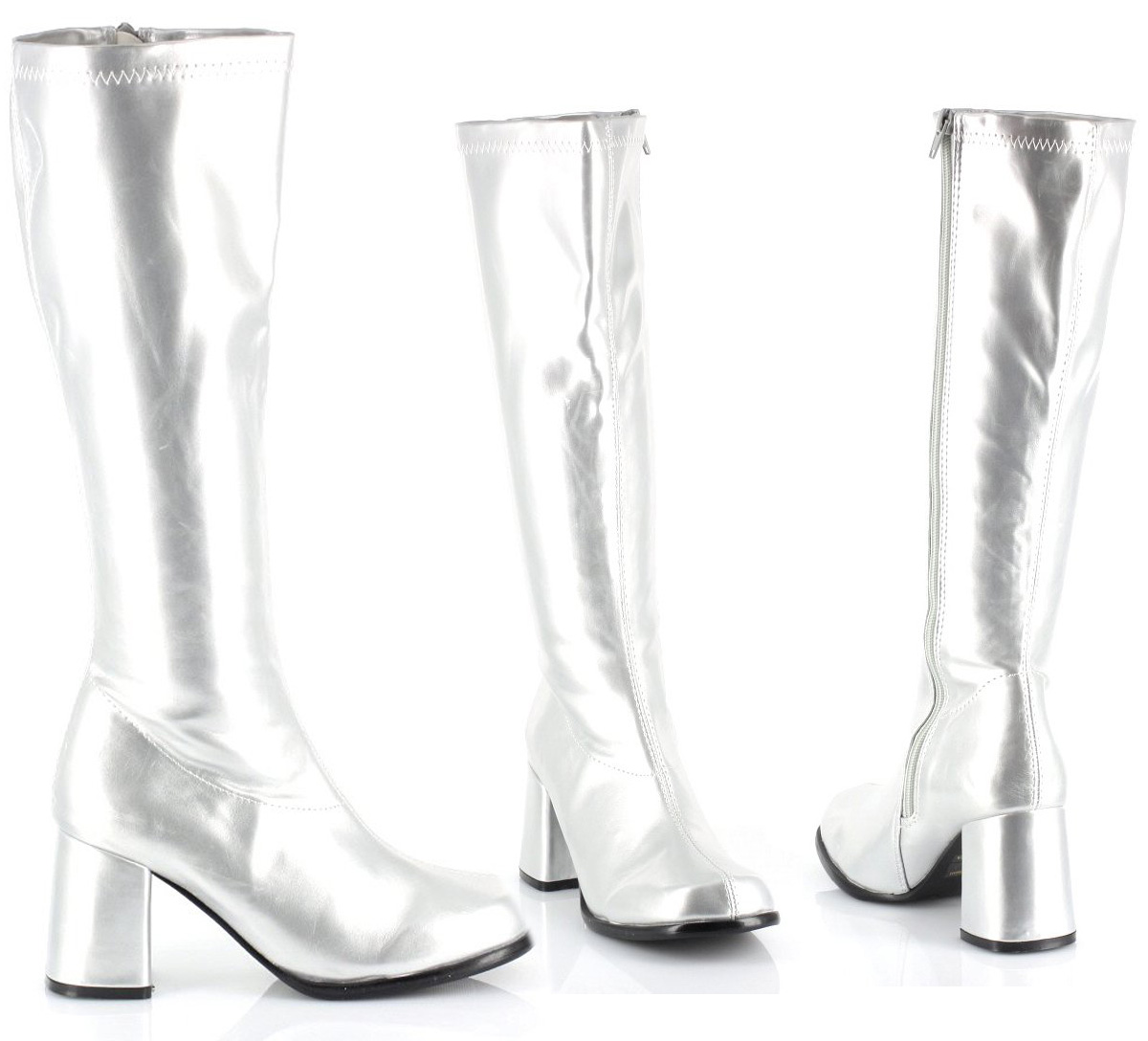 cheap silver gogo boots