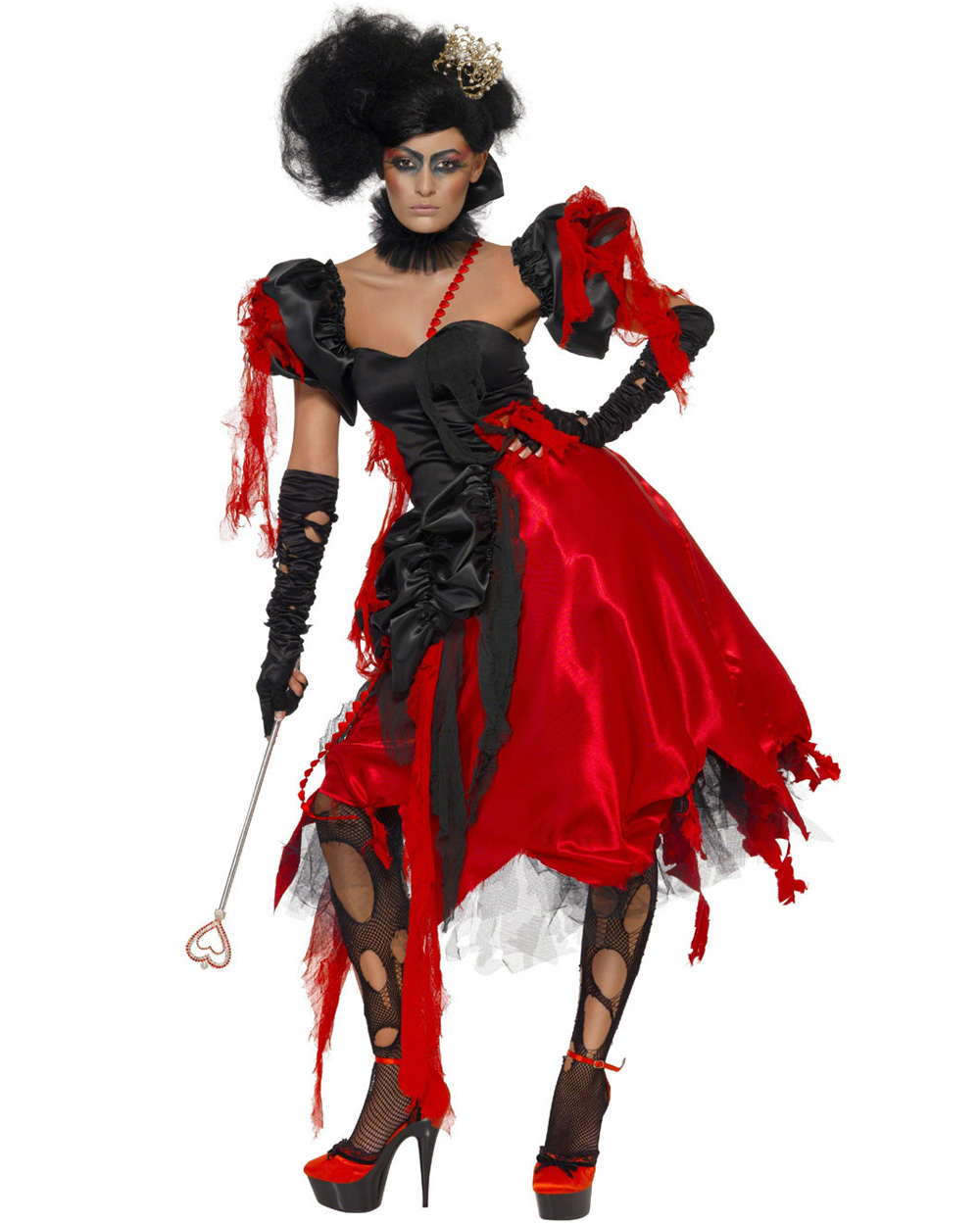 CL558 Evil Queen of Hearts Gothic Zombie Alice In Wonderland Halloween ...