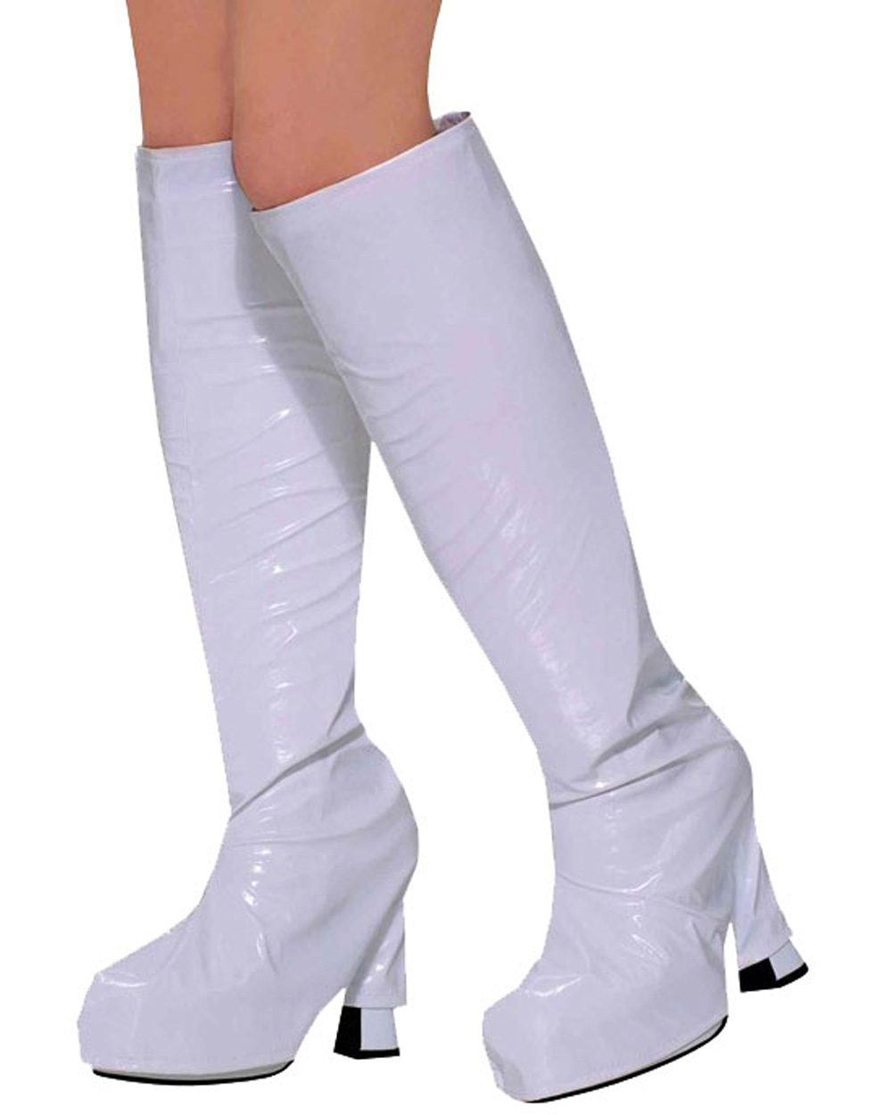 AS62 60s 70s White Boot Shoes Covers Retro Disco Halloween Costume ...