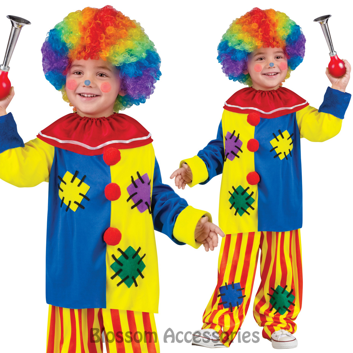 CK620 Clown Funny Carnival Kids Circus Boys Girls Book Week Fancy Dress ...