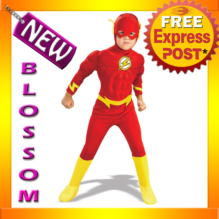 CK37 DC Comics The Flash Muscle Chest Deluxe Toddler Child Superhero Costume