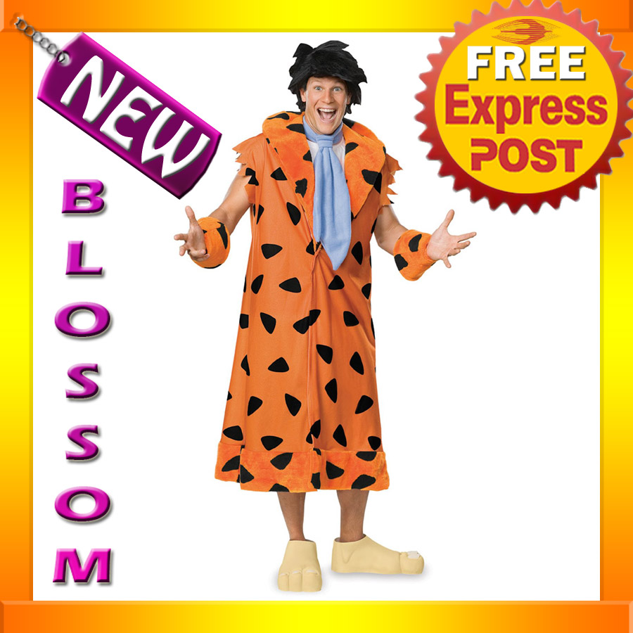   Fred Flintstone Flint Stone Deluxe Adult Halloween Costume  