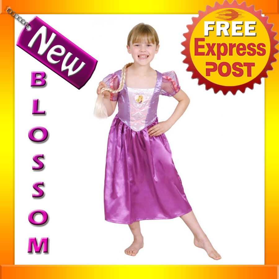 CK42 Licensed Disney Tangled Rapunzel Girl Kids Child Fancy Dress Up Costume