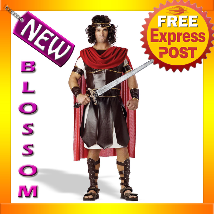 C37 Gladiator Hercules Roman Toga Men Costume M L XL  