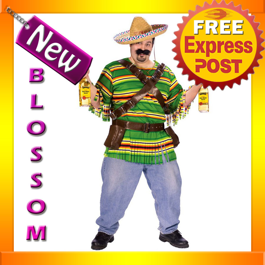 C280P Mens Mexican Tequila Party Outfit Halloween Plus Fancy Dress Costume