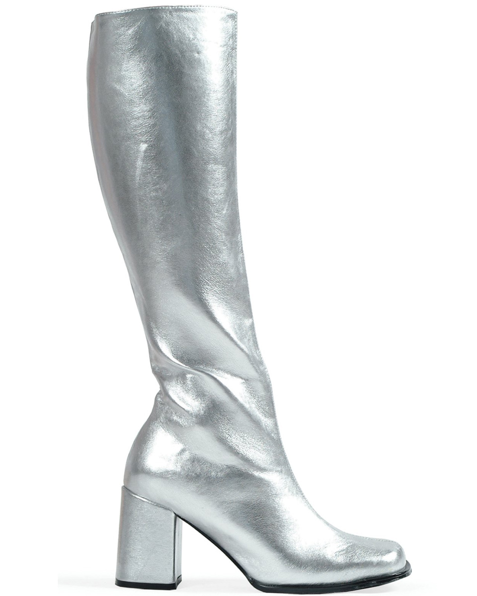 S29 Ladies GoGo SILVER Knee High Adult 