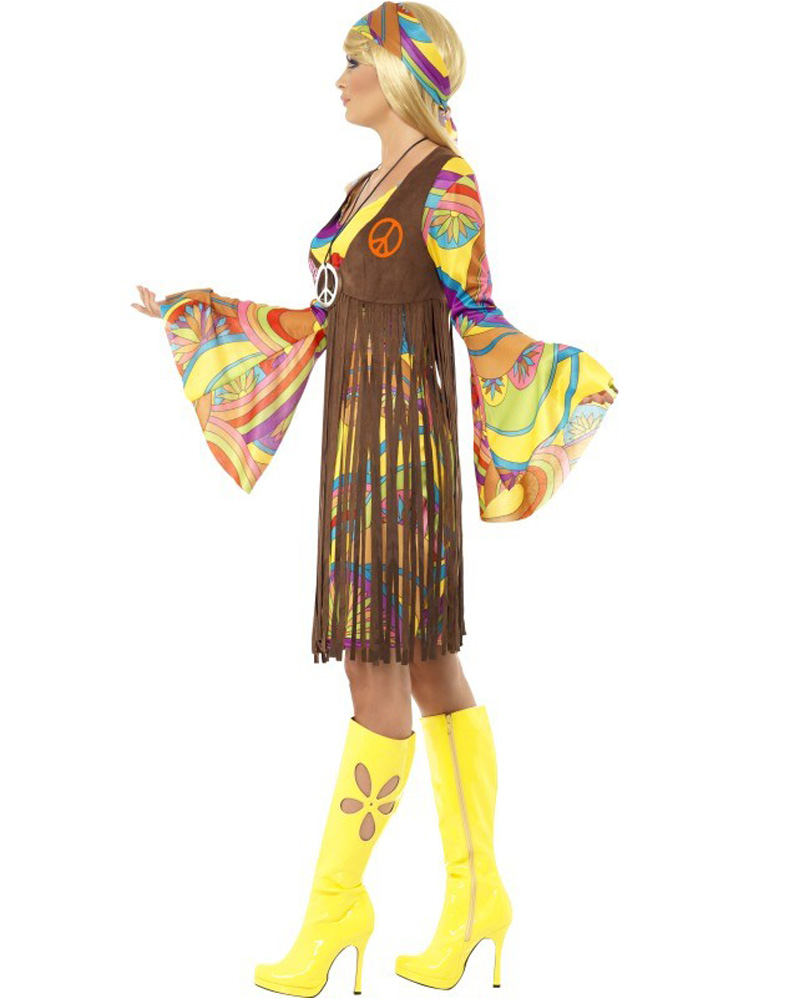 CL206 1960s Groovy Lady Hippie 70s Disco Retro Groovy Go Go Dance Party Costume