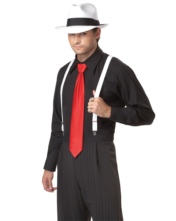 C631 Mens MOB BOSS 1920s Gangster Pinstripes Halloween Fancy Dress Up ...
