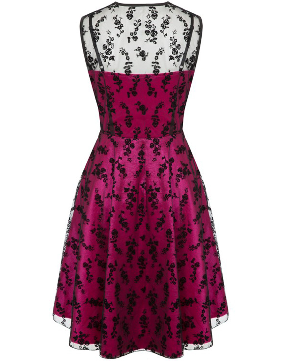 RKV24 Voodoo Vixen Pink Lace Satin Rockabilly Pin Up Vintage Dress 50s ...